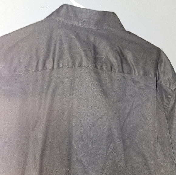 Claiborne Mens Black Modern Fit Dress Shirt Size Xl - Picture 7 of 13
